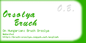 orsolya bruch business card